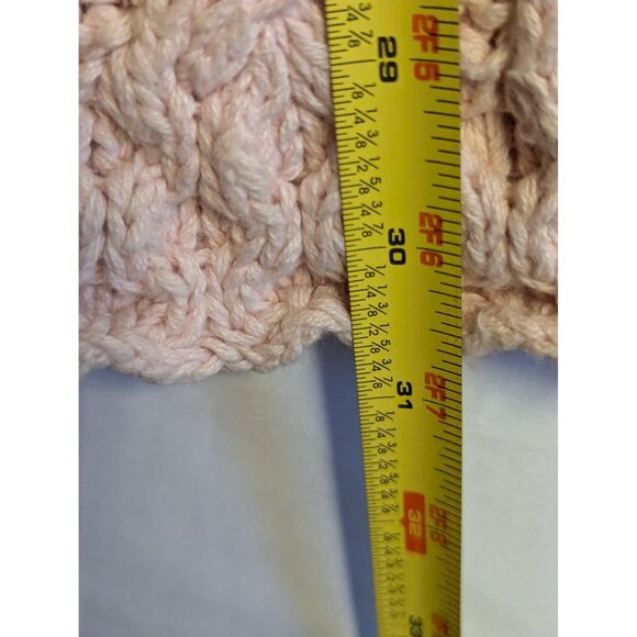 YarnWorks Petite Handknit Sweater Medium Ramie/Cotton Blend With Pearl Accents T - Picture 6 of 7